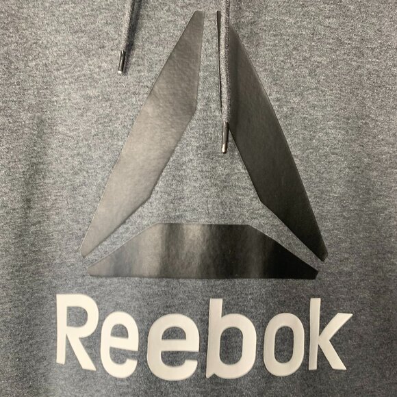 Reebok Men’s Grey Fleece-Lined Hoodie – Size Large - Picture 2 of 15